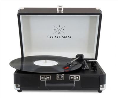 Gira-Discos Portátil Swingson On Stage BT Black For Sale