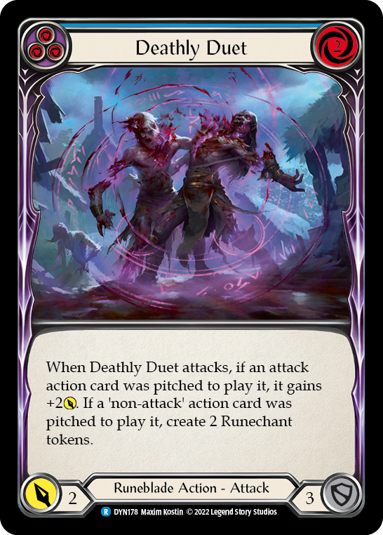 Deathly Duet (Blue) [DYN178] (Dynasty)  Rainbow Foil Supply